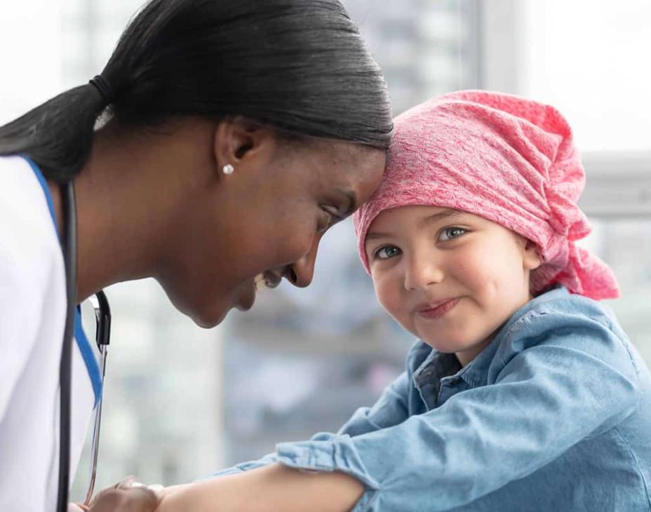 Pediatric girl patient with doctor