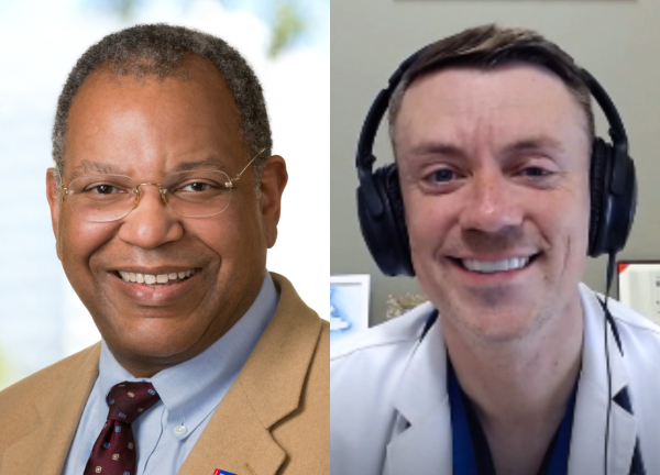 From left to right: Dr. Otis Brawley and Dr. Mark Lewis