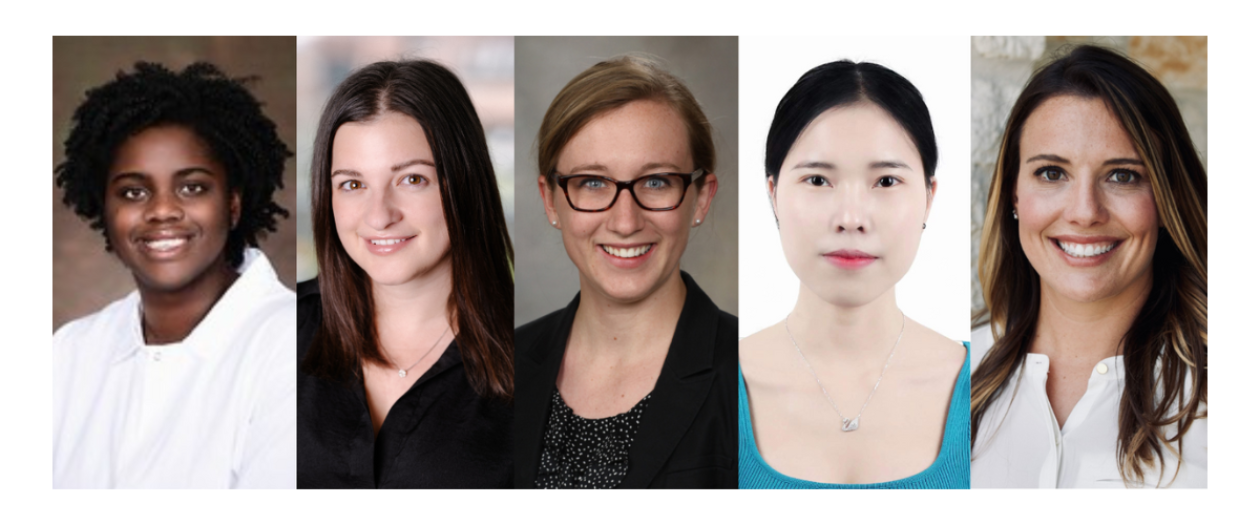 From left to right: Mikalah Thomas; Lindsay Mattick, PhD; Rachel Hurley, MD, PhD; Shan Gu, MS; Leonora Slatnick, MD, MSCS